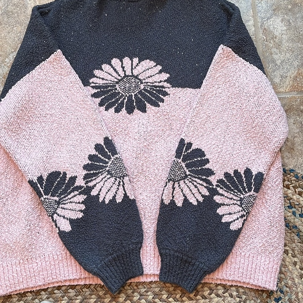 Free People In Bloom Floral Flower Oversized Sweater | Size Large NWT$248 - Picture 13 of 13